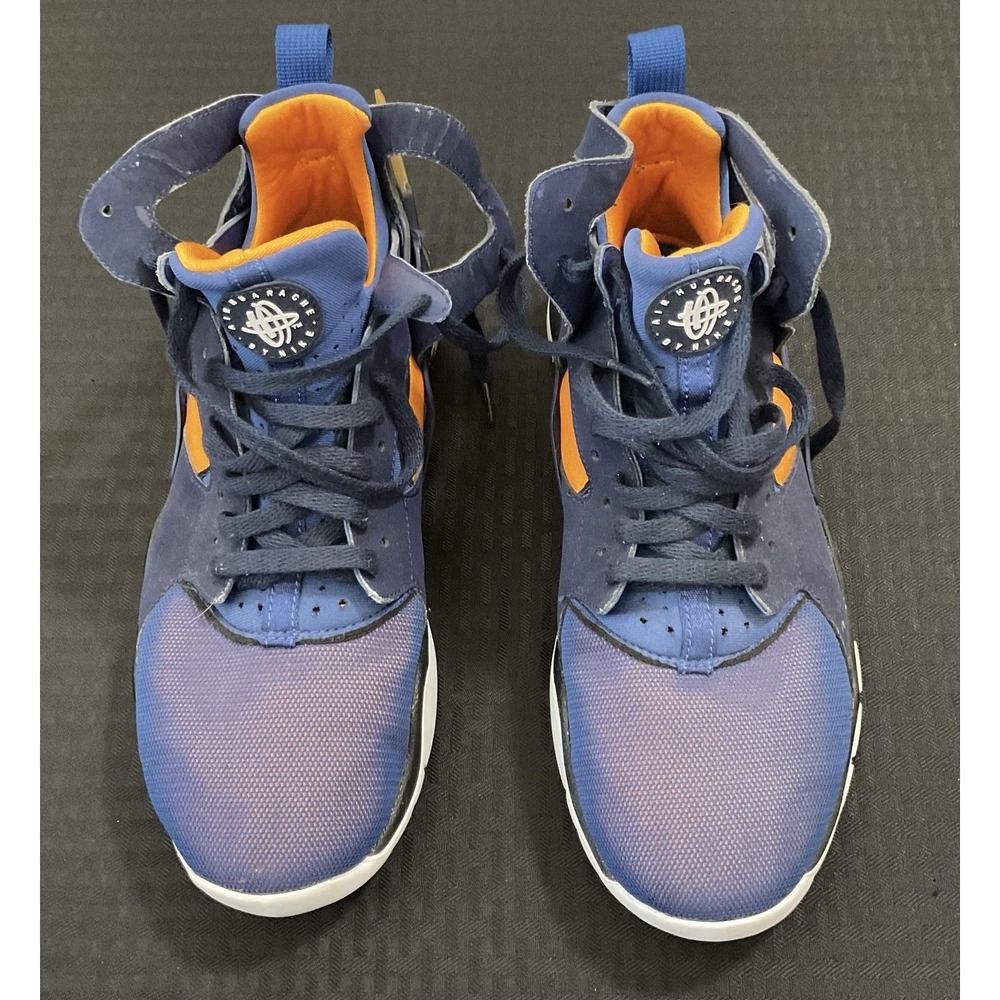Nike Air Huarache Shoes Mens Size 10 Blue Orange Mid Top Sneaker Colorblock
